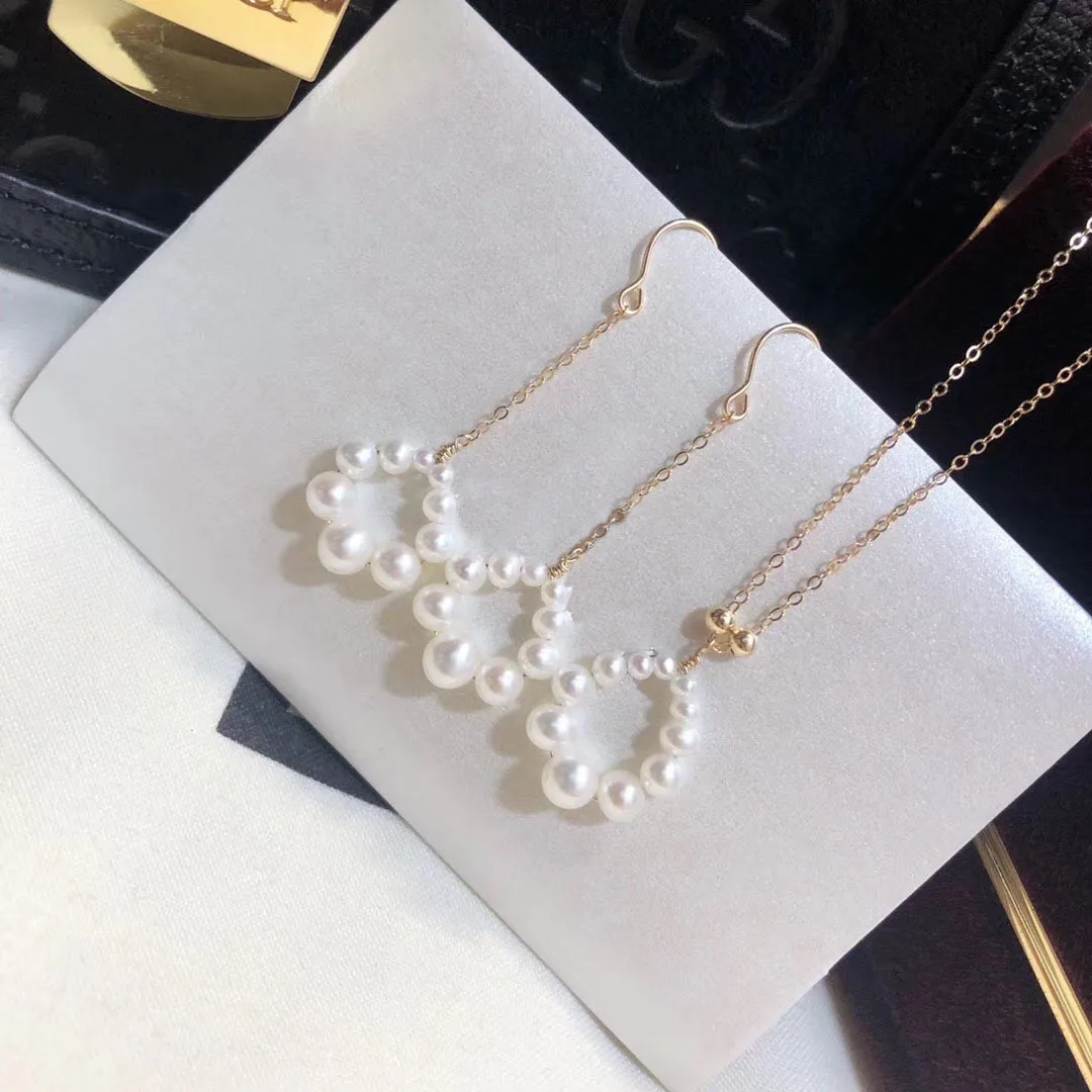

Butterfly Home Qres54b54ii Drop-Shaped Necklace Earrings 14k zhu jin 2-7 White near round Glare Virgine Pearl