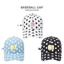 10 шт./партия, модная Женская Бейсболка, женская шляпа в горошек для девочек, Snapback, студенческий хлопок