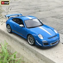 Bburago 1:18 Porsche 911 GT3 RS модель автомобиля из сплава Модель автомобиля Моделирование Украшение автомобиля коллекция Подарочная игрушка Литье под давлением модель игрушка для мальчиков
