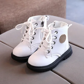 

2020 New Autumn Children Shoes PU Leather Waterproof Snow Boots Kids Boys Girls Fashion Rubber Boots Brand Toddler Sneakers