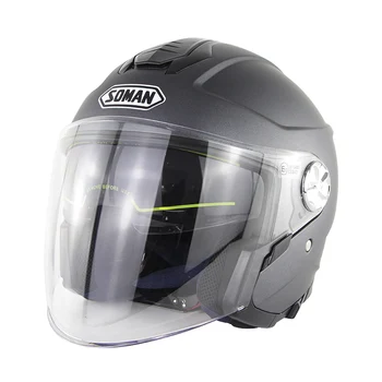 

Matte Grey color half face motorcycle helmet Ece/Dot Approval 3/4 open face vintage scooter jet helmets free shipping