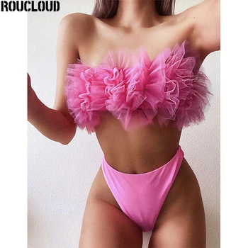 

Sexy Swimsuit Women Swimwear Ruffle Bikinis Female 2020 Monokini Push Up Bathing Suit Beach Wear Swimming Suit Biquini