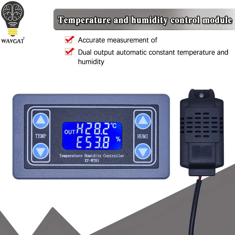 10A Thermostat Temperature & Humidity Controller Module SHT20 Sensor DC 6V-30V