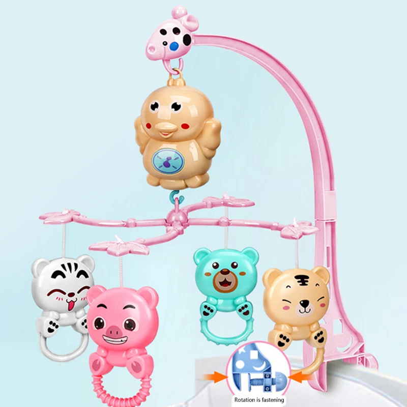 Baby Rattles Crib Mobiles Toy Holder Rotating Mobile Bed Bell Musical