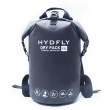 15L HYDFLY 600D ТПУ Спорт на открытом воздухе водонепроницаемый герметичный заплечный гермомешок для водного спорта пляж серфинг водостойкий мешок рюкзак