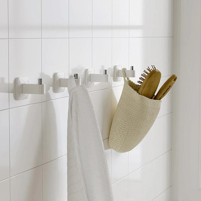 Seamless Self Adhesive Hook Rotatable Strong Stick Hook Kitchen Wall