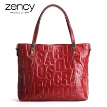 Zency роскошная женская сумка через плечо из натуральной кожи, модная серая сумка-мессенджер, Очаровательная Темно-красная сумочка, Сумочка через плечо
