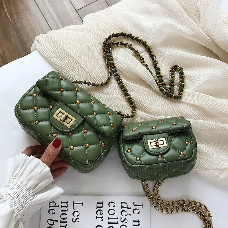 

WOMEN'S Bag 2019 Korean-style New Style Rhombus Bag with Chain Cloud Bag Simple INS Shoulder Diagonal Small Bag Goods