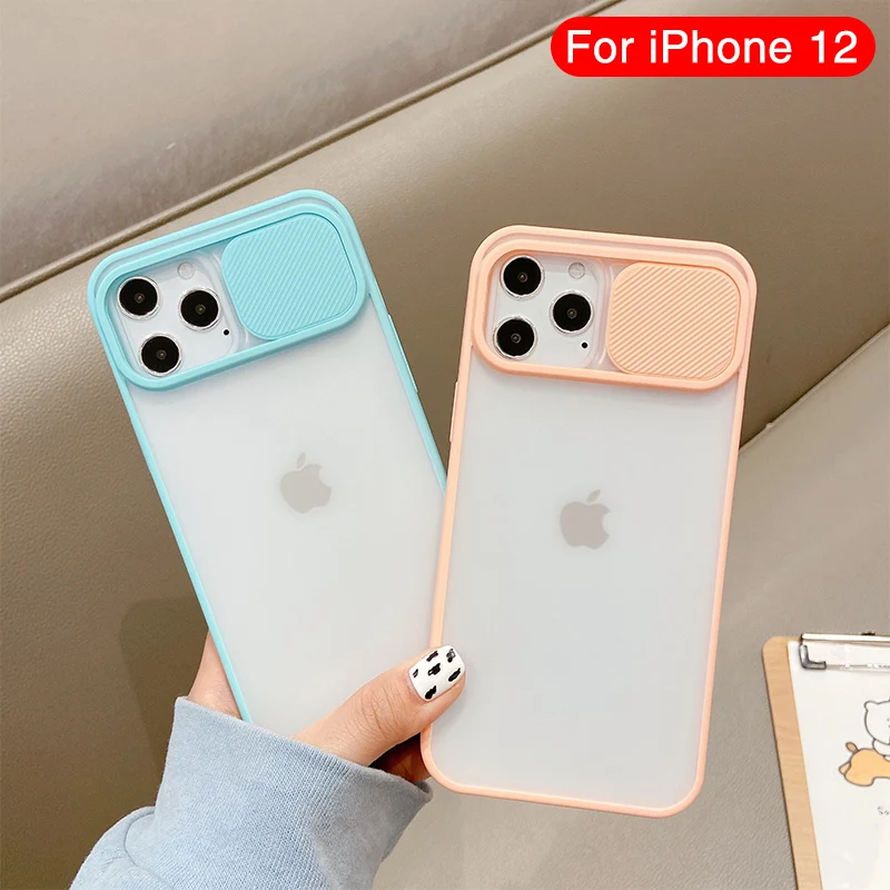 Camera Lens Protection Phone Case on For iPhone 12 Pro Max Silicone edge PC backplane For iPhone 12 mini Color Candy Back Cover|Phone Case & Covers| - AliExpress