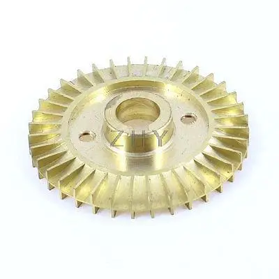 

Water Pump Part Dual Two Side 60mm Dia. Gold Tone Brass Impeller