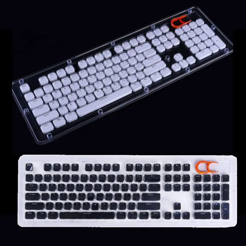 

104 Keys Layout Low Profile Keycaps Set for Mechanical Keyboard Backlit Crystal Edge Design Cherry MX