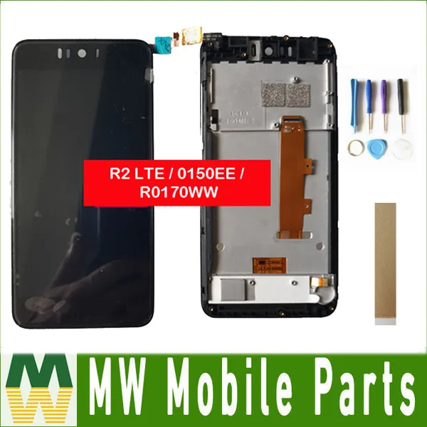 С рамкой для Blu R2 LTE 0150EE R0170WW ЖК дисплей + дигитайзер сенсорного экрана черный цвет