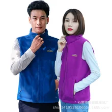 Большой размер открытый флисовый жилет для мужчин и женщин ветрозащитный Теплый кардиган толстый флисовый жилет пары