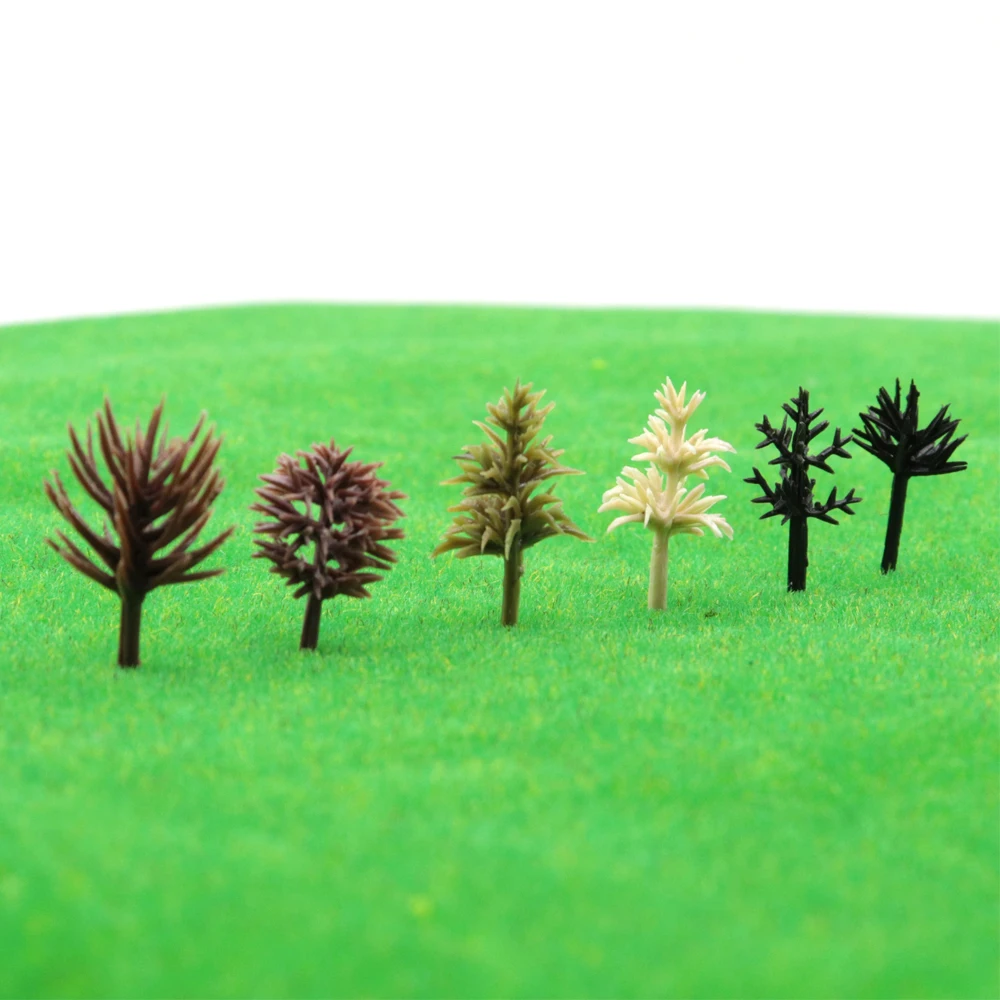 2-3 см Модель Дерево Игрушка Строительство поезд дерево украшения миниатюрный пейзаж смолы 10 шт. западное Зеркало Песок стол производство