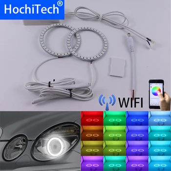 

Wifi Wireless RGB Multi-Color LED Angel Eye Halo Rings Day Light DRL for Mercedes Benz e class w211 E200 E220 E270 CDI 2003-2009