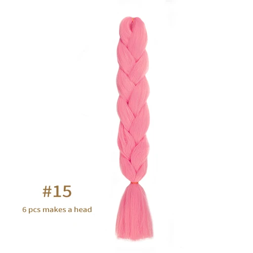 Synthetic jumb Braids Ombre Braiding Hair Extension Box Braid Hair Pink Purple Yellow Golden Colors hair 24inch kanekalons hair A15