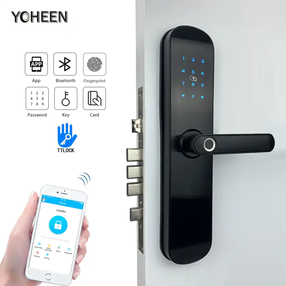 YOHEEN Fingerprint Lock Smart Card Digital Code Electronic Door Lock
