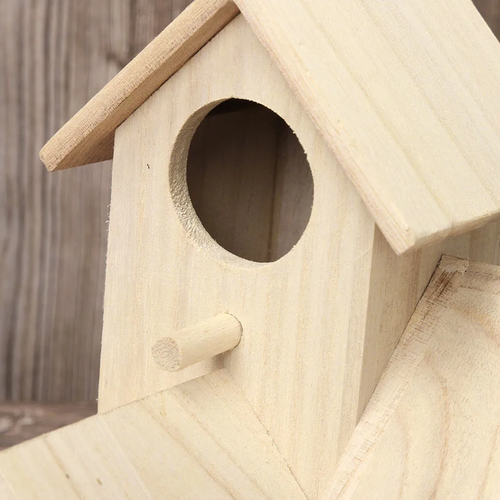 1 шт. Гнездо Дом Птица Dox деревянный Птичий дом гнездо дом деревянный Птичий дом Креативный настенный открытый скворечник деревянный ящик