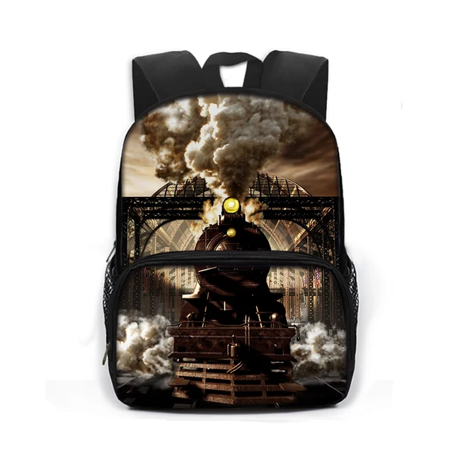 13 Inch Locomotive Train Children School Bags for Boys Girls Book Bag Kid Kindergarten Bag Cartoon School Backpack Small Daypack 13qhctc06cw