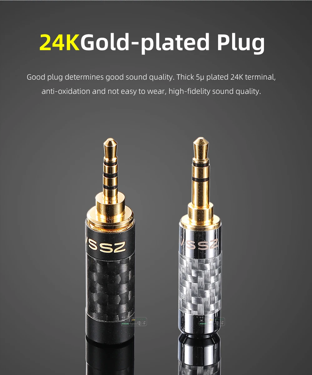 AVSSZ Carbon Fiber 3.5mm Jack Stereo Headphone Plug - Straight/Angle, 3/4/5 Poles, DIY Repair & Replacement (2.5mm, 4.4mm) Description Image.This Product Can Be Found With The Tag Names Computer Cables Connecting, Computer Peripherals, PC Hardware Cables Adapters, Straight angle plug