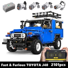 Blocs de construction de modèle de voiture, jouets pour enfants, Technique motorisée, TOYOTA J40 chenille SUV, cadeau de noël, MOC 4889