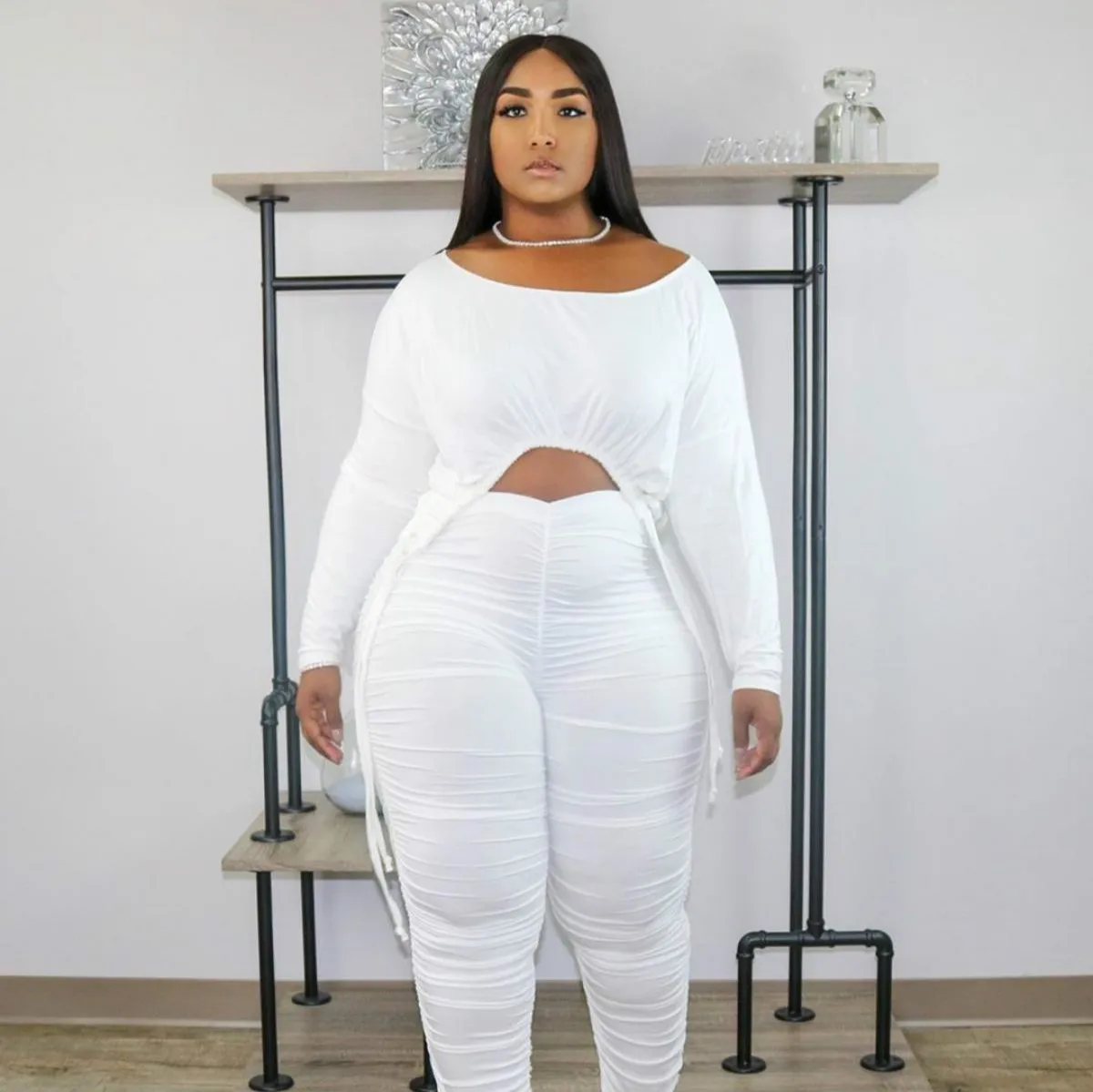 

Новинка 2021, соблазнительные женские костюмы в европейском и американском стиле, костюм-двойка с оборками и брюками на завязках