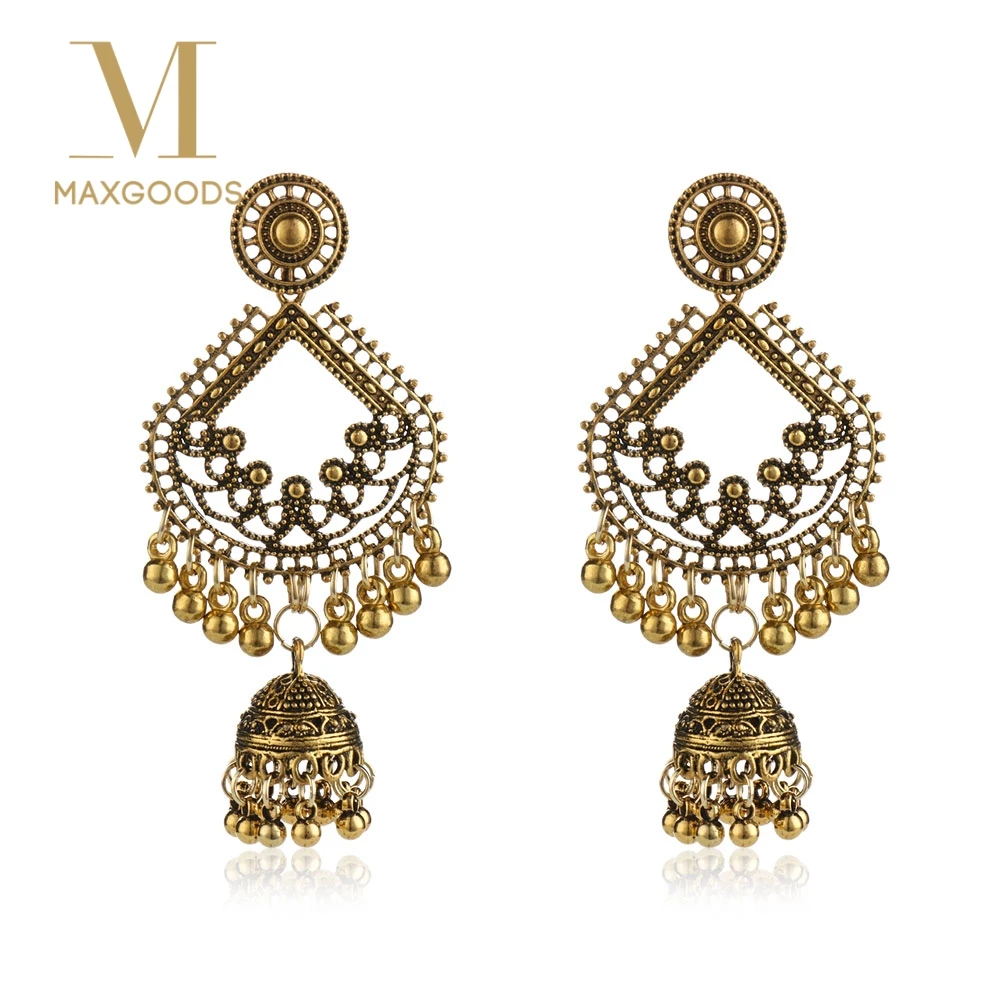 Египет Винтаж Jhumka колокольчики кисточкой серьги для модных женщин племени