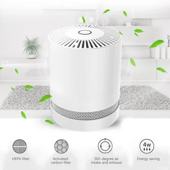 

Air Purifier Air Cleaner True HEPA Air Purifiers Filter for Allergies and Pets Dust Pollen No-noise Air Purify
