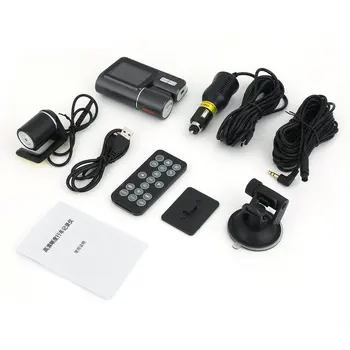 

Dual Lens Car DVR Camera I1000 Full 1080P 2.0"TFT Dash Cam IR LED Light Night Vision H.264 Rotatable Lens Video Recorder