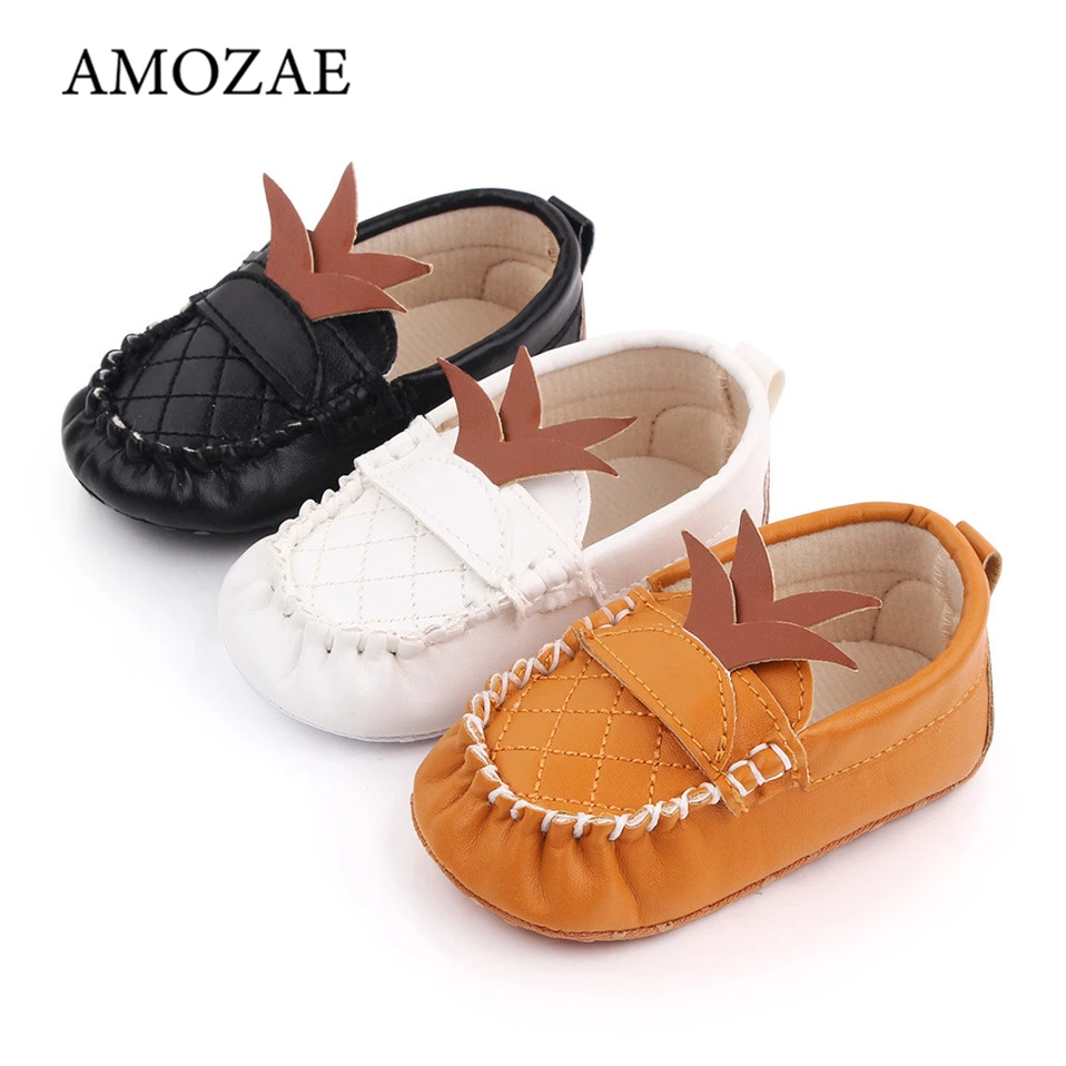

Baby Loafers Cute Pineapple First Walkers For Newborn Baby Boy Girl Soft Sole PU Anti-slip Bebes Shoes Prewalker Patchwork Shoes