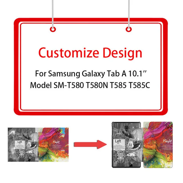 MTT из искусственной кожи чехол для samsung Galaxy Tab A 10,1 ''защитный чехол для samsung Galaxy Tab A A6 10,1 дюймов чехол для планшета - Цвет: Custom Design