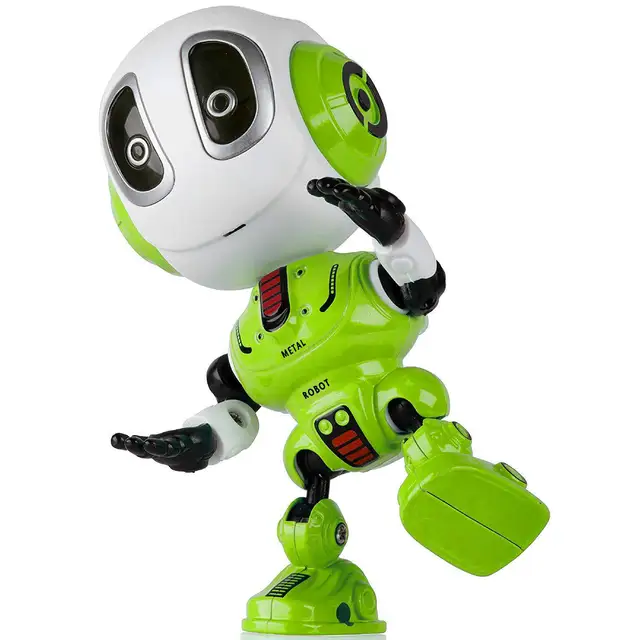 Kids Toy Alloy Robot Flexible Limbs Interactive Induction Recording Play With Light And Music Recording Robot Companion Toy Gift 4