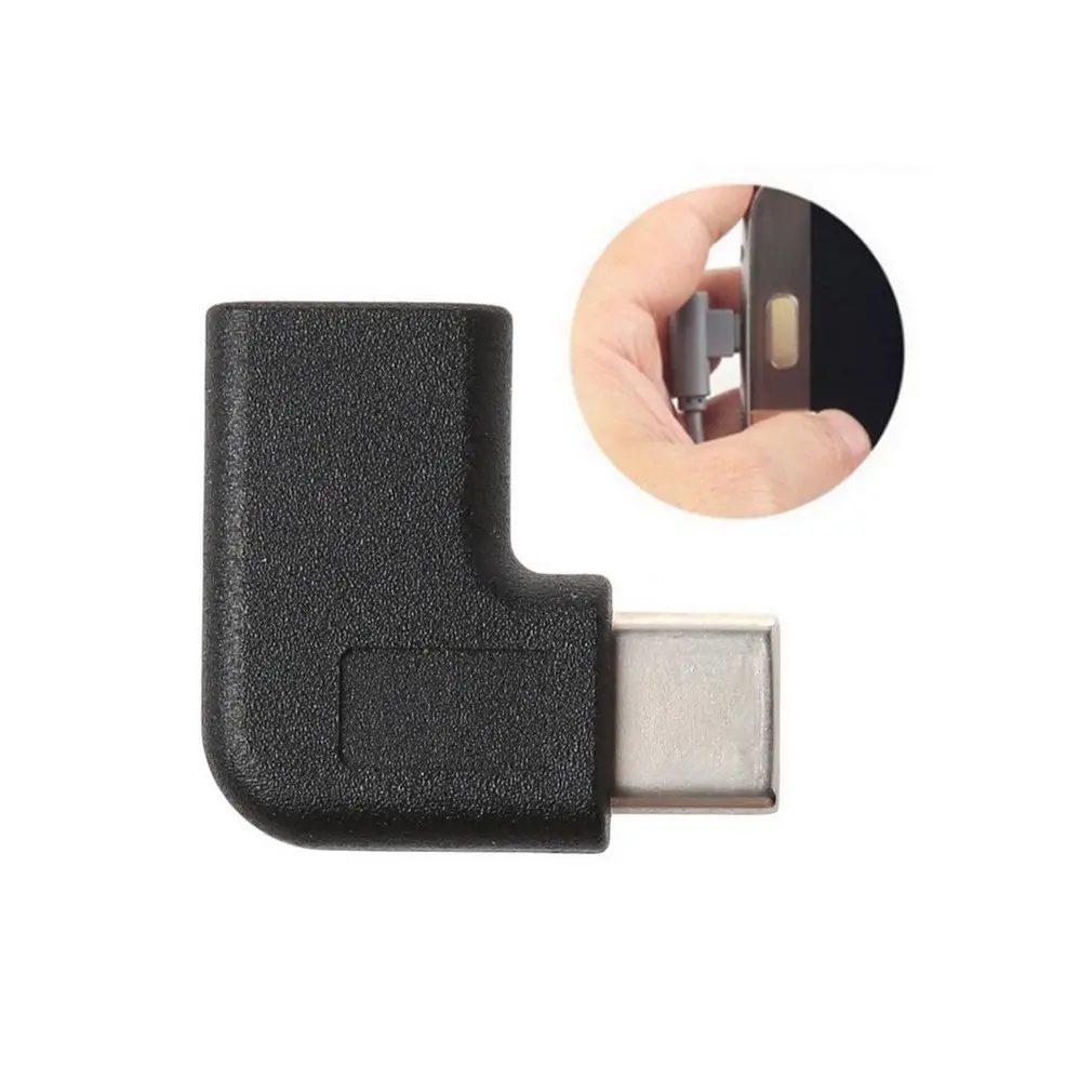 2 шт) 90 градусов USB C type C адаптер «Папа-мама» правый и левый угловой USB-C USB 3,1 type-C папа-мама удлинитель