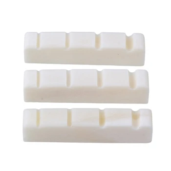 

Bass Bone Bridge Saddle and Nut For 4 String Bass Guitar Pack of 3
