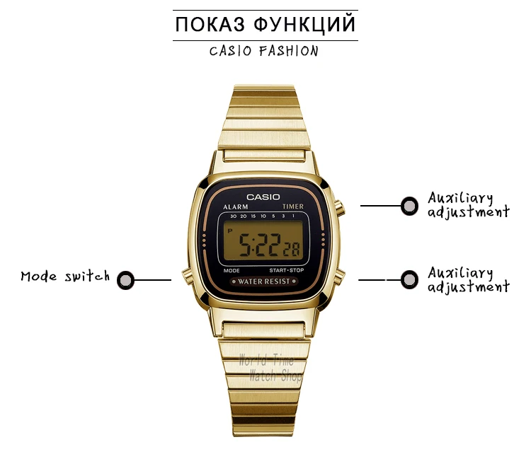 Casio часы золотые женские часы лучший бренд класса люкс водонепроницаемые кварцевые часы женские светодиодные цифровые спортивные женские часы relogio feminino reloj mujer montre homme bayan kol saati zegarek damski