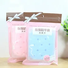 Розовая эссенция умывальник для лица в штучной упаковке pva спонж для очищения оптом шнурок Губка Женский спонж для очищения утолщение