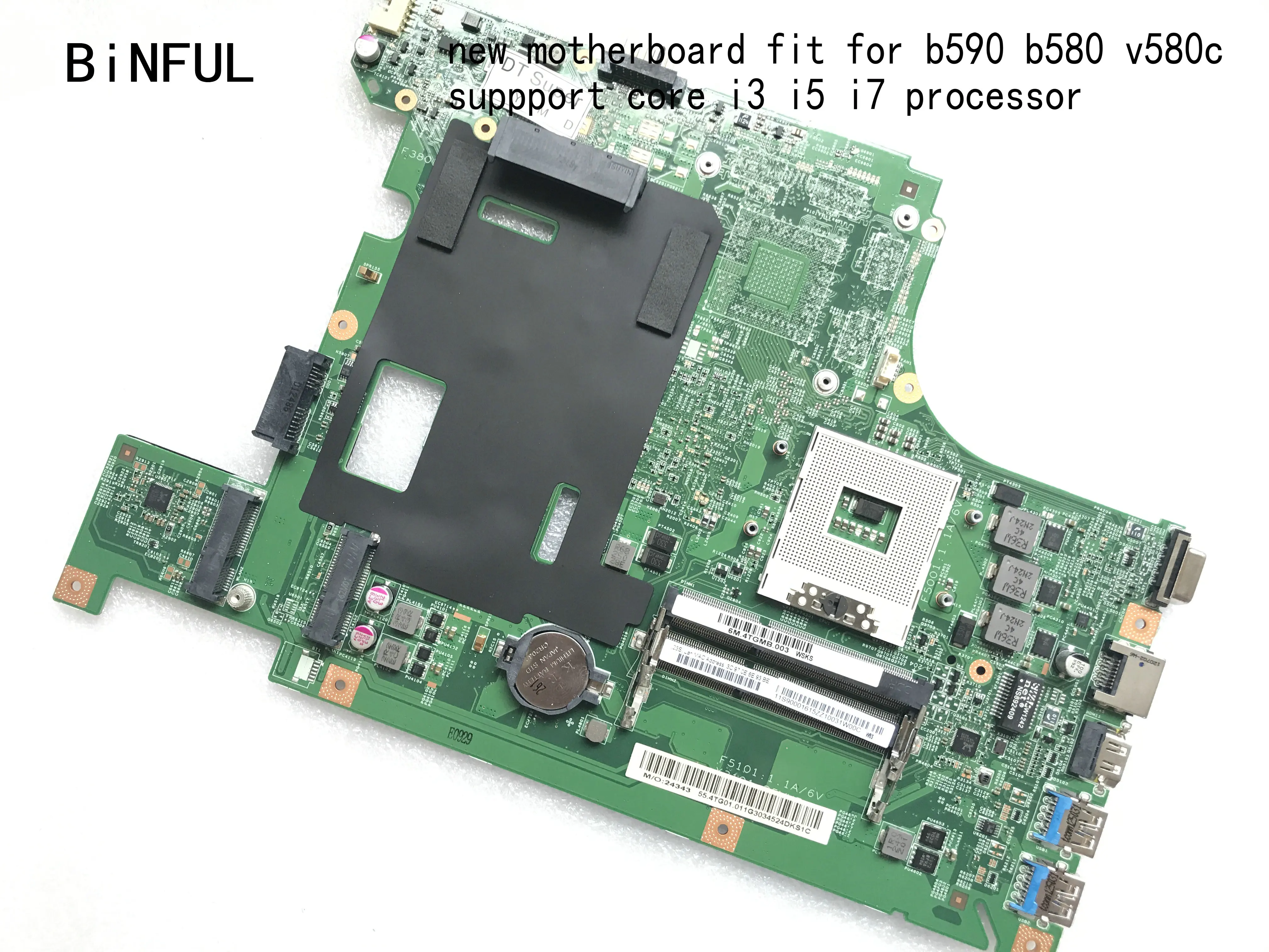 Материнская плата для ноутбука LA58 11273 1 48.4TE01.011 подходит LENOVO B590 / B580 V580C HM77 поддержка