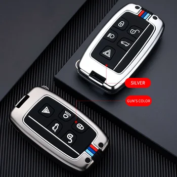 Metal Car Smart Key Case Cover Shell Fob For Land Rover Range Rover Evoque Sport Discovery Freelander For Jaguar XF XE A9 X8 XJ - Metal Car Smart Key Case Cover Shell Fob For Land Rover Range Rover Evoque Sport
