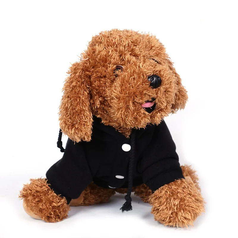 Зимняя теплая одежда для домашних животных пальто с капюшоном для маленьких собак флисовая толстовка с капюшоном утепленная куртка на пуговицах с карманами Щенок Чихуахуа Одежда