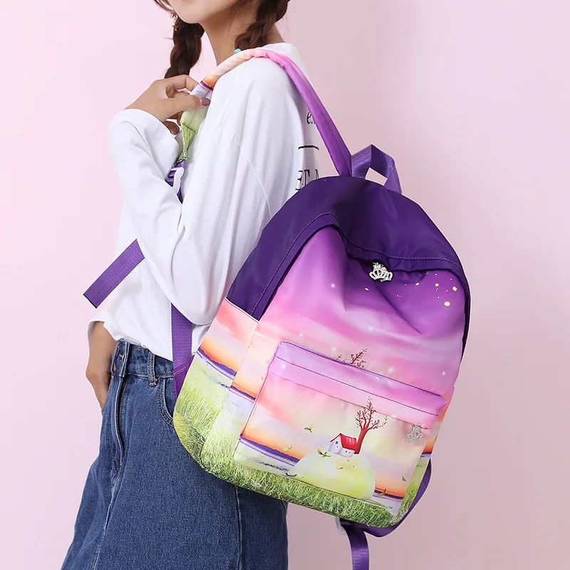 Стиль, женская сумка, Звездный рюкзак для начальной школы, Студенческая школьная сумка, Женский настраиваемый рюкзак, AliExpress