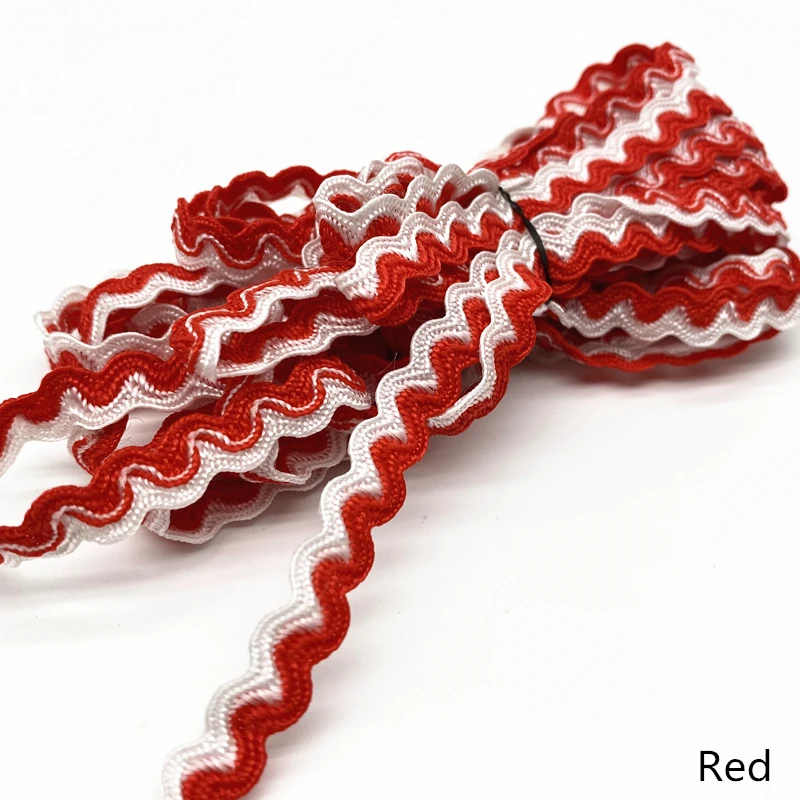 Ribbon Decoration Ribbon Supplies Sewing Ribbon Lace Trim Ribbon 5 yards Double Color S Shaped Curve Wavy Lace Trim Ribbon For Handmade DIY Sewing Craft Wedding Costume Hat Pillow Decorations