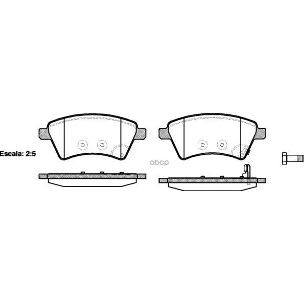 1215 01_[71742853]!Колодки Дисковые П Fiat Sedici, Suzuki Sx4 1.5i/1.6i 16v/1.9 Ddis 06 Remsa 121501 Remsa арт. 121501
