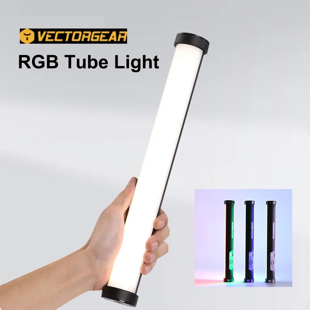 

Vectorgear RGB Tube Light bi-color 2600K-6000K LED RGB Photography Lighting Tube Handheld Stick CCT HSL Photo Video Camera Light