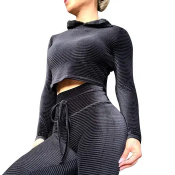 

Autumn And Winter Fashion Women's Solid Color Sweatshirts Tops Casual Hooded Pullover Long-Sleeve Knit Short Hoodies