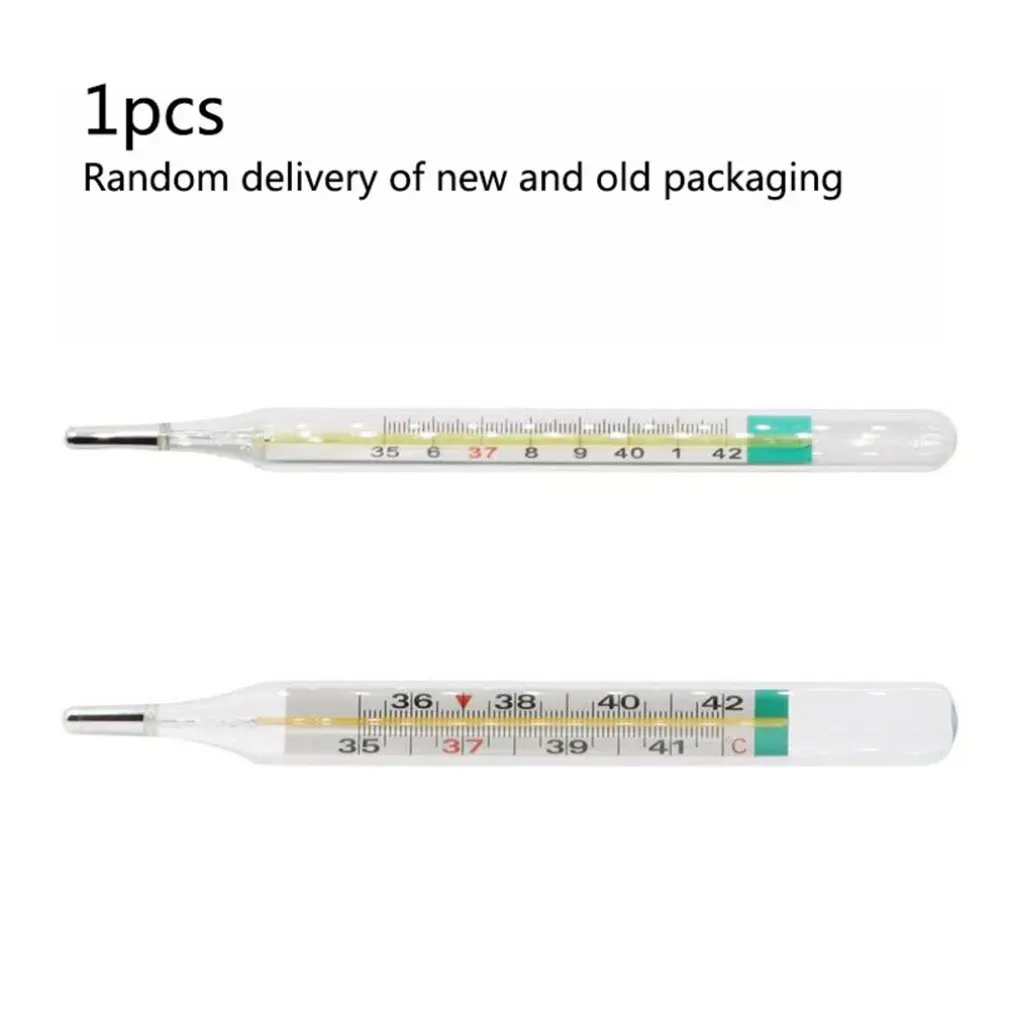 

Precise Mercury Glass Thermometer Clinical Temperature Household Health Monitors Health Care Thermometers