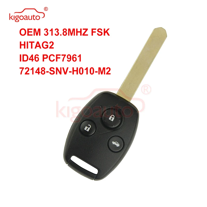 

Kigoauto OEM 313.8MHZ FSK HITAG-2 ID46 PCF7961 72148-SNV-H010-M2