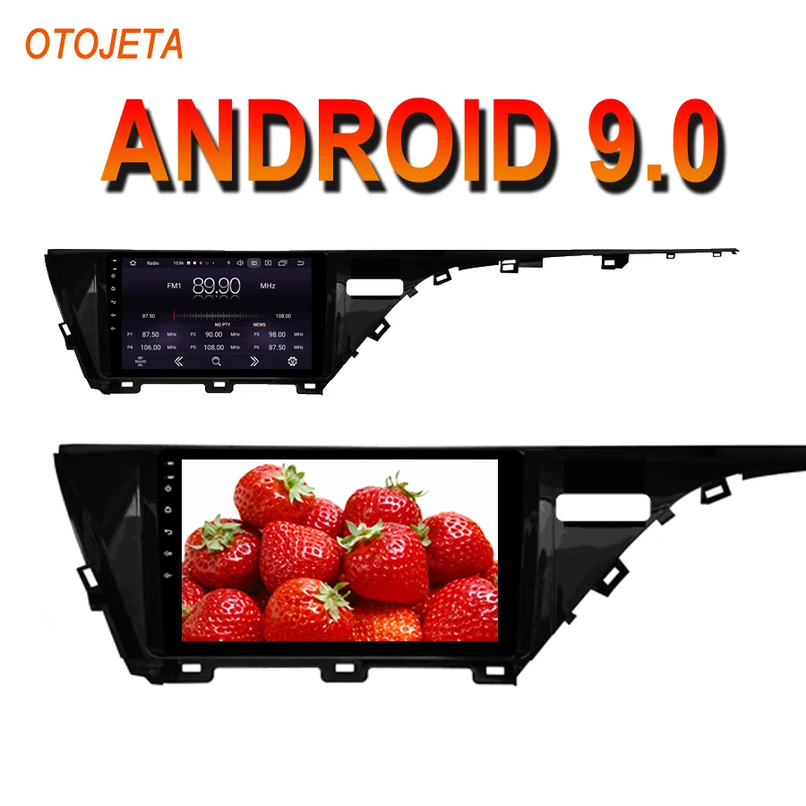 

OTOJETA Android 9.0 2.5D Screen Car Radio Player For Toyota Camry 2018 (high) 10.25" Multimedia Stereo GPS Navi tape recorder