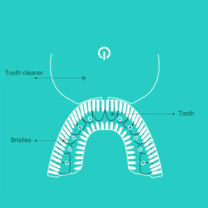 360 градусов U форма ультразвуковое отбеливание зубов Чистый Массаж USB WH998