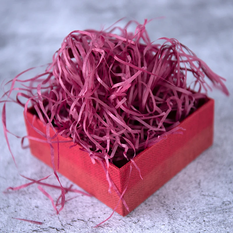100 г Raffia джутовая Свадебная вечеринка измельченный рифленый бумага конфетти Подарочная Упаковка конфет Материал Филлер для подарочной упаковки украшения для дня рождения - Цвет: 15