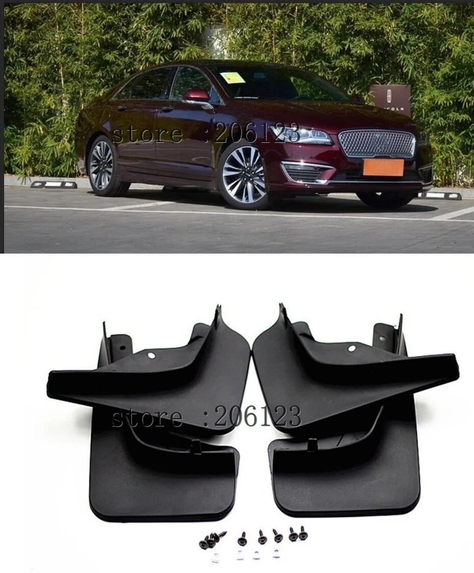 

Set Molded Car Mud Flaps For Lincoln MKZ 2014 2015 2016 2017 2018 Mudflaps Splash Guards Mud Flap Mudguards Fender Front Rear